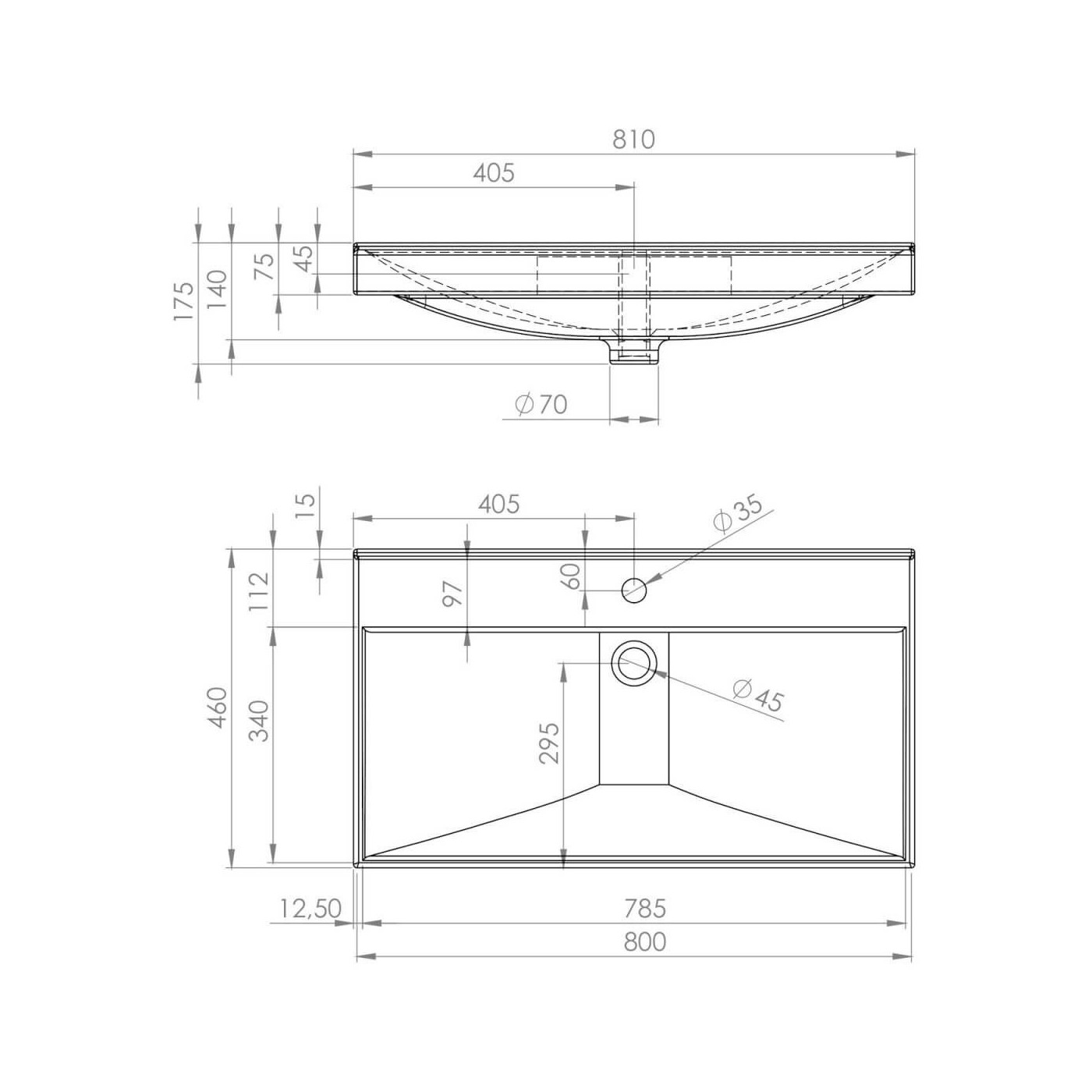 Umywalka Maxxi 80x46 145810 Elita