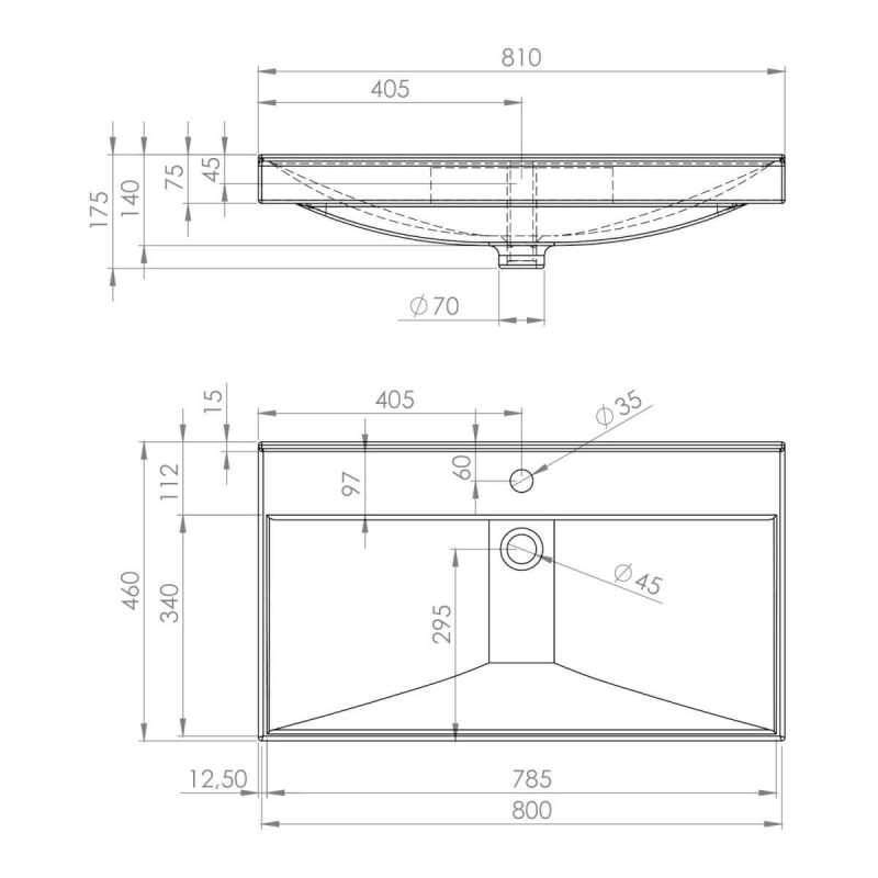 Umywalka Maxxi 80x46 145810 Elita
