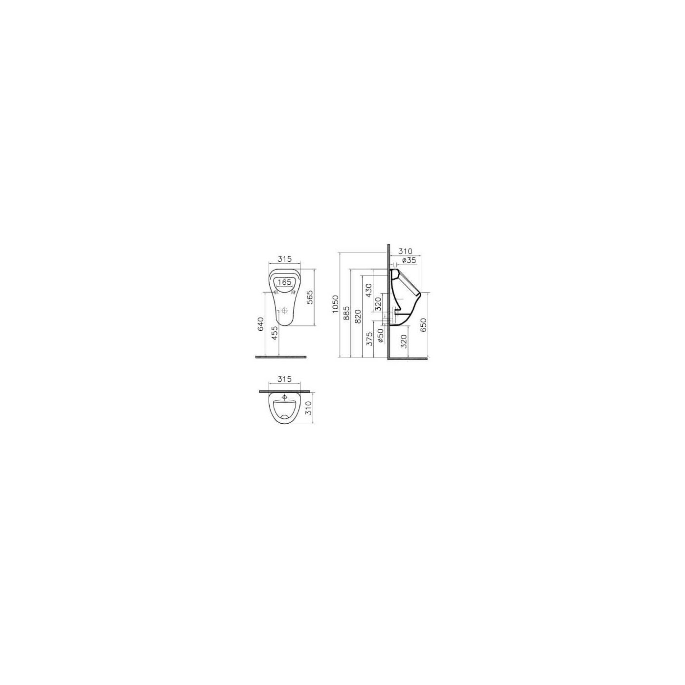 Pisuar Classic 6202B003-0198 Vitra