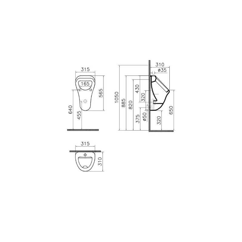 Pisuar Classic 6202B003-0198 Vitra