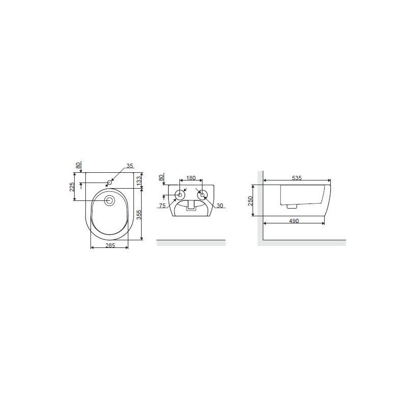 Bidet Wiszący Doto CEEX.1506.537.WH Excellent