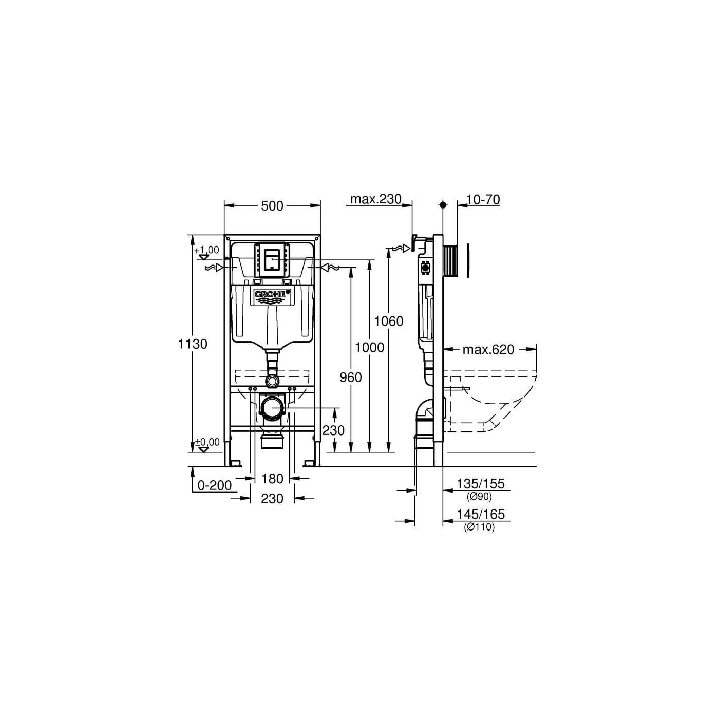 Zestaw 3w1 Rapid SL 39501000 Grohe