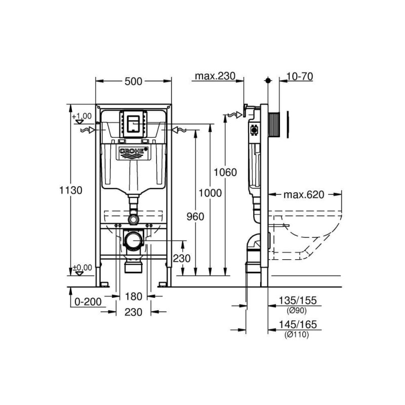 Zestaw 3w1 Rapid SL 39501000 Grohe