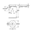 Umywalka Nablatowa 45 cm Essence Biel Alpejska 3960900H Grohe