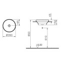 Umywalka Nablatowa Frame 40 5651B401-0016 Vitra