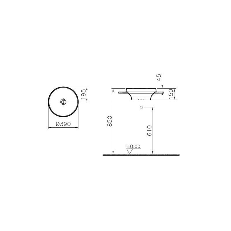 Umywalka Nablatowa Frame 40 5651B401-0016 Vitra