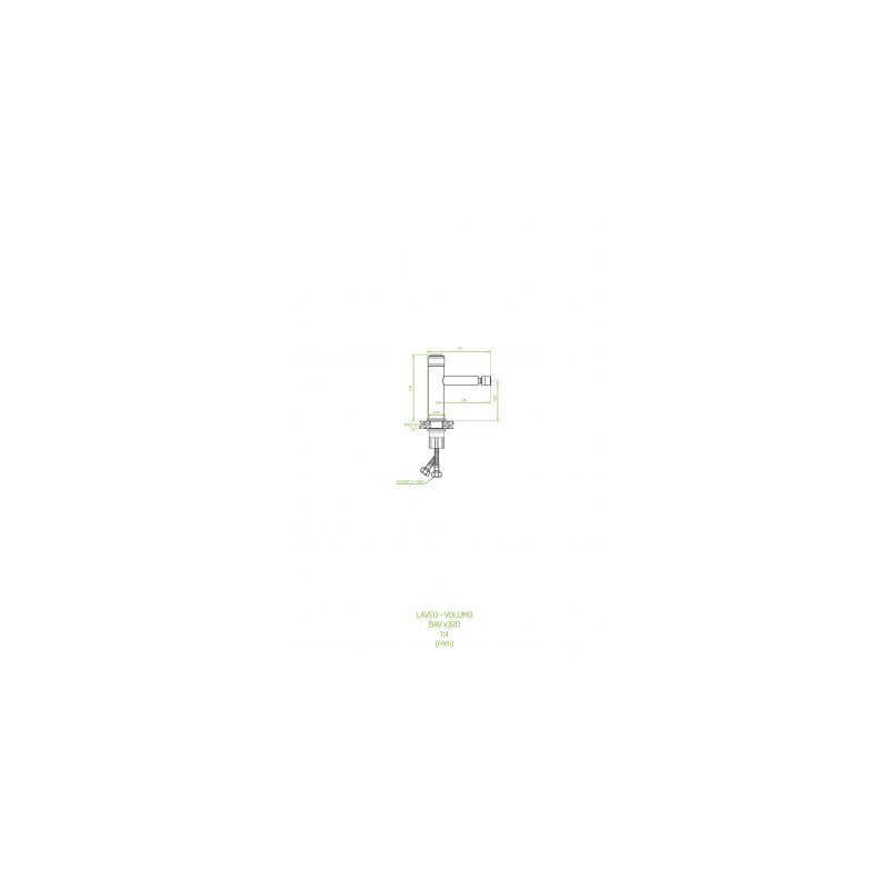 Bateria Bidetowa Volumo Czarny BAV 732D Laveo