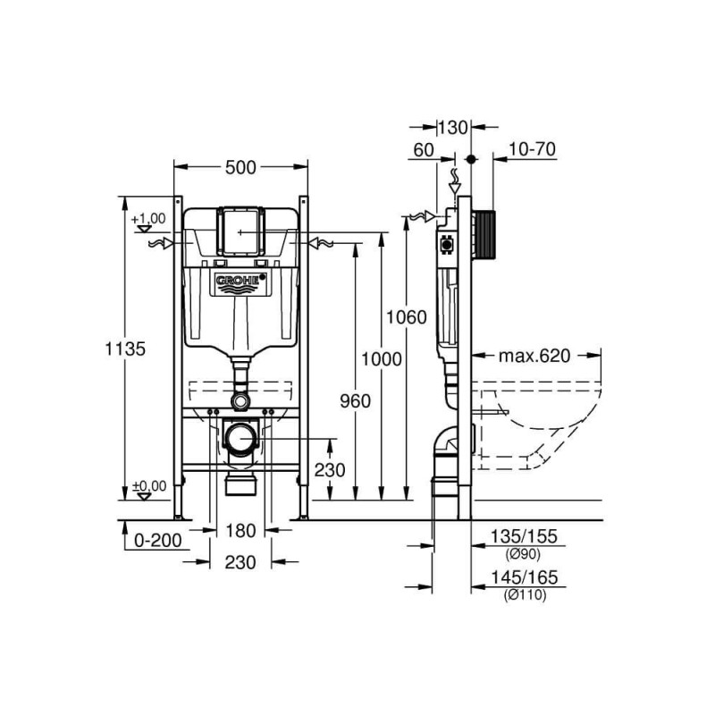 Stelaż WC Rapid SL 38840000 Grohe