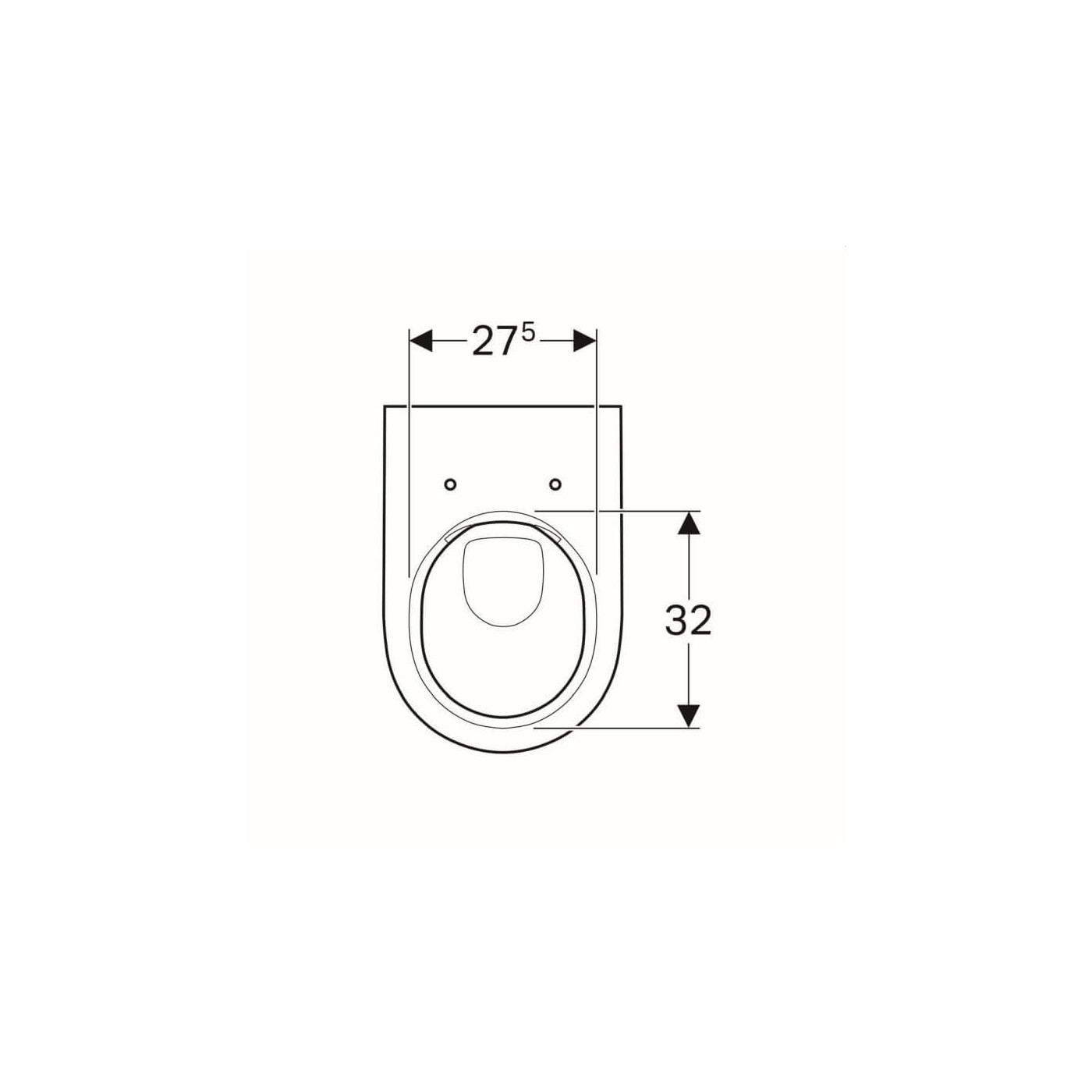 Muszla Wisząca 51x35 Acanto 500.600.01.2 Geberit