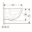 Muszla Wisząca 51x35 Acanto 500.600.01.2 Geberit