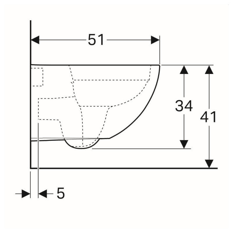 Muszla Wisząca 51x35 Acanto 500.600.01.2 Geberit