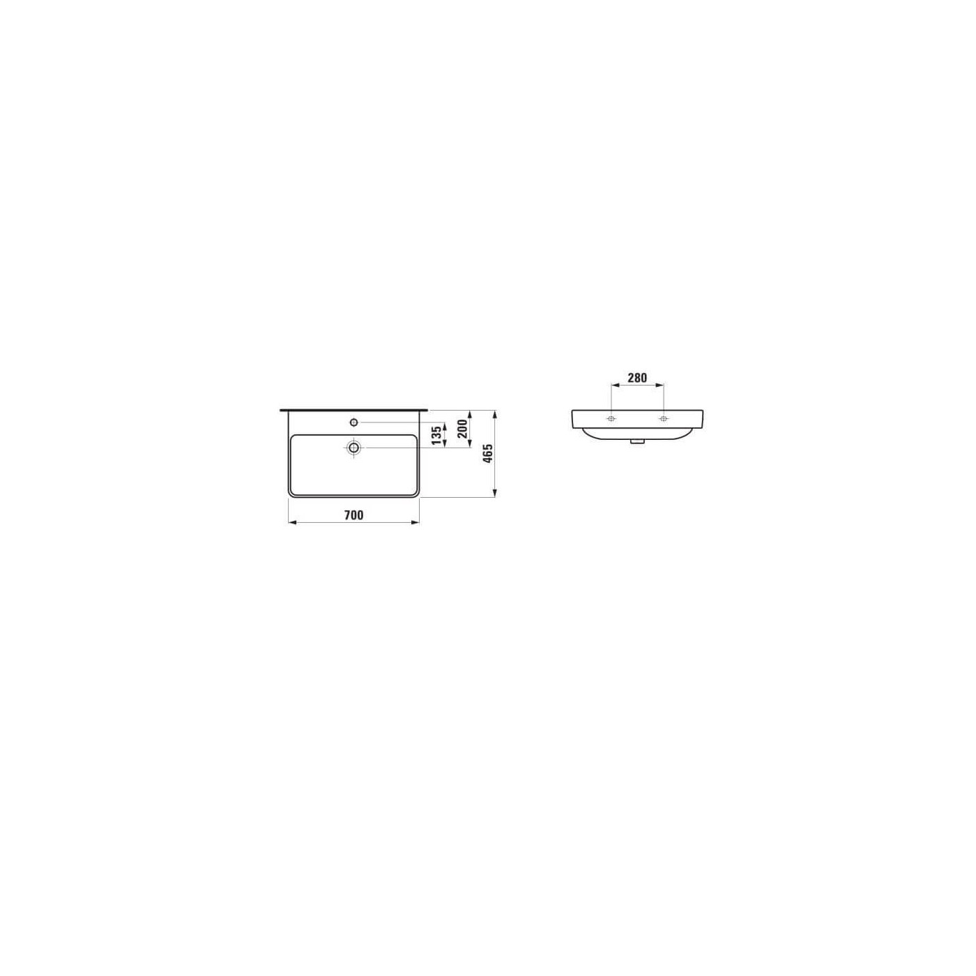 Umywalka Pro S 70x46,5 H8109670001041 Laufen