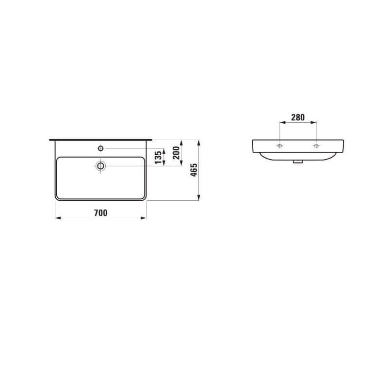 Umywalka Pro S 70x46,5 H8109670001041 Laufen