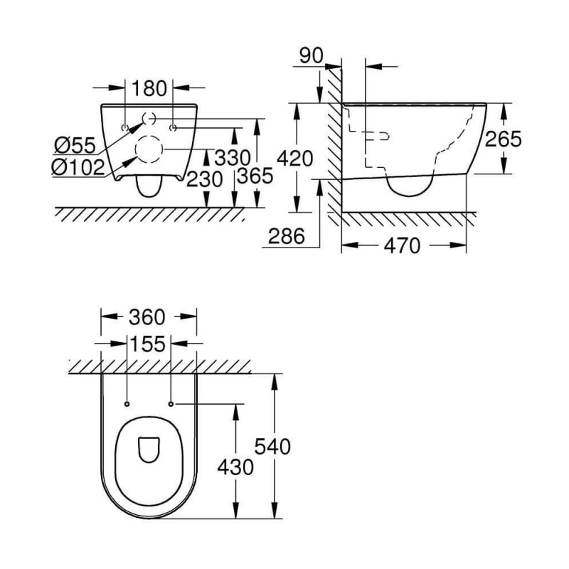 Miska WC Wisząca Essence Biel Alpejska 3957100H Grohe