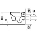 Miska WC Wisząca Compact Rimless Me By Starck 37x48 Biały 2530090000 Duravit