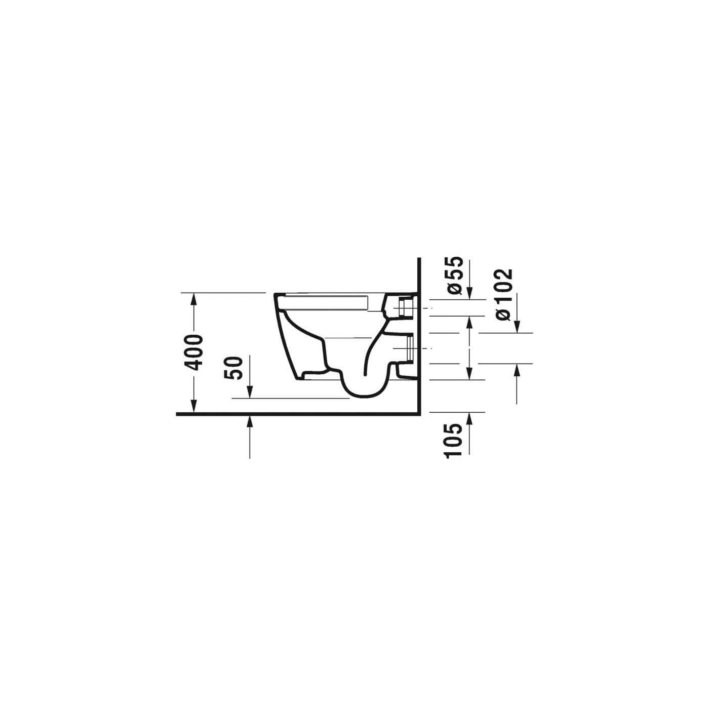 Miska WC Wisząca Compact Rimless Me By Starck 37x48 Biały 2530090000 Duravit