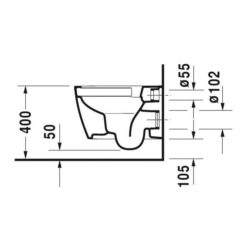 Miska WC Wisząca Compact Rimless Me By Starck 37x48 Biały 2530090000 Duravit
