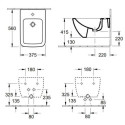 Bidet Wiszący Venticello 37,5x56 Biały 44110001 Villeroy&Boch