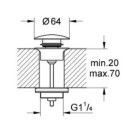 Korek Umywalkowy Hard Graphite 65807A00 Grohe