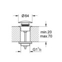 Korek Umywalkowy Cool Sunrise 65807GL0 Grohe