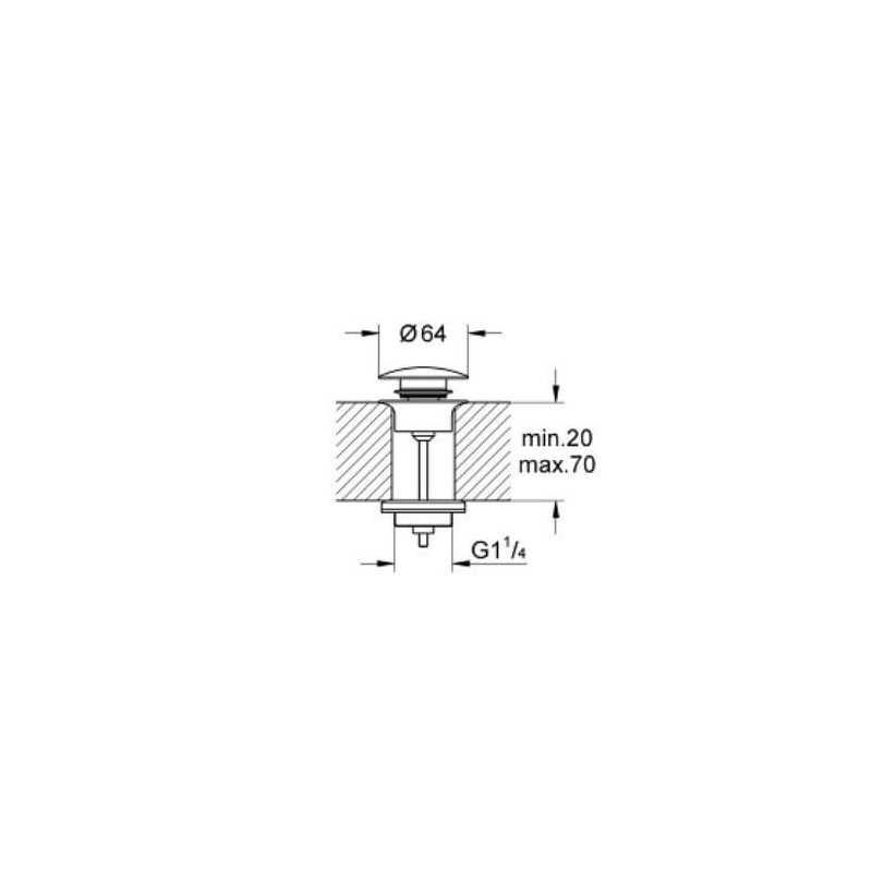 Korek Umywalkowy Brushed Hard Graphite 65807AL0 Grohe