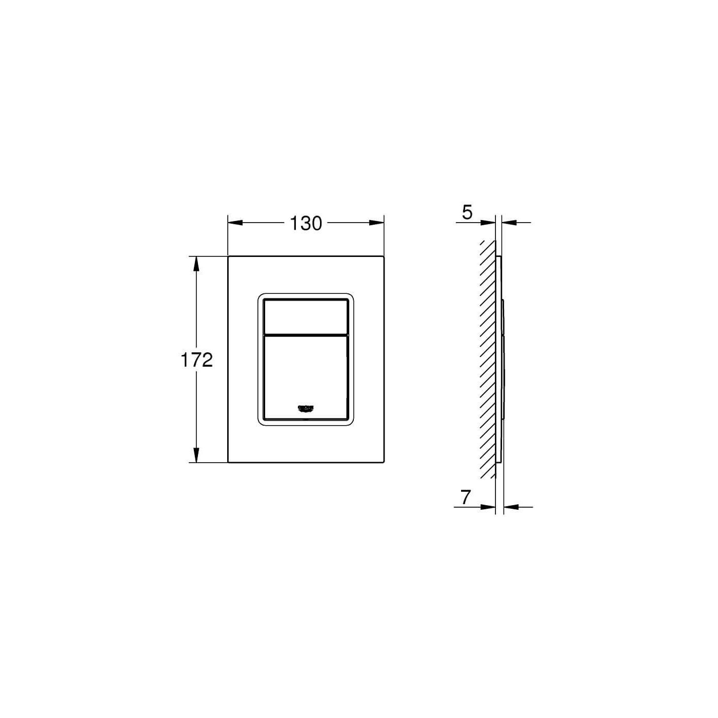 Przycisk Cosmopolitan Skate S Hard Graphite 37535A00 Grohe