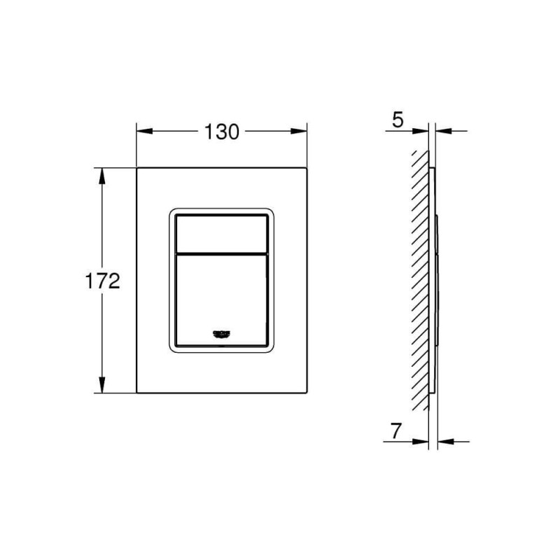 Przycisk Cosmopolitan Skate S Hard Graphite 37535A00 Grohe