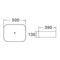 Umywalka Nablatowa Bari 50x39x14 LT-2195 Emporia
