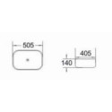 Umywalka Nablatowa Fibi 49x39,5x15 LT-2143 Emporia