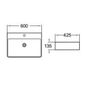 Umywalka Nablatowa Forli 60x42 LT-2173 Emporia