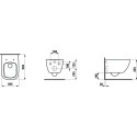 Miska WC Podwieszana Rimless Palomba 54x36,5x26,5 cm H8208020000001 Laufen