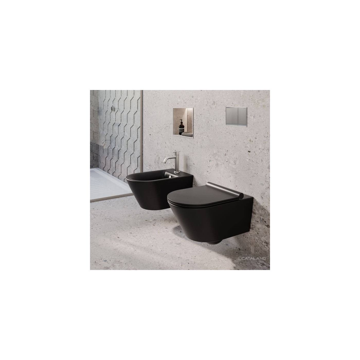 Miska WC Podwieszana Zero 55x35x26,5 cm I Mocowania 0111550022+5KFST00 Catalano