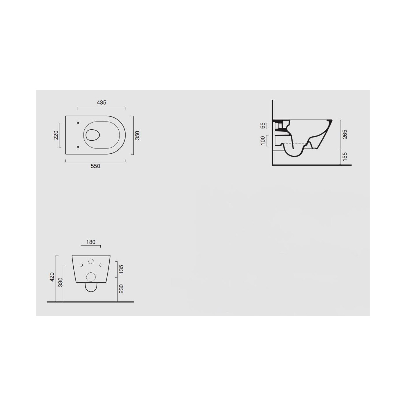 Miska WC Podwieszana Zero 55x35x26,5 cm I Mocowania 0111550022+5KFST00 Catalano