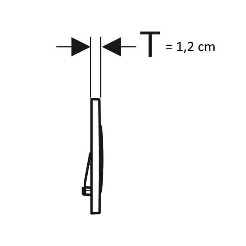 Przycisk Czarny Z Pierścieniami Ozdobnymi Sigma20 24,6x16,4x1,2 cm 115.882.16.1 Geberit
