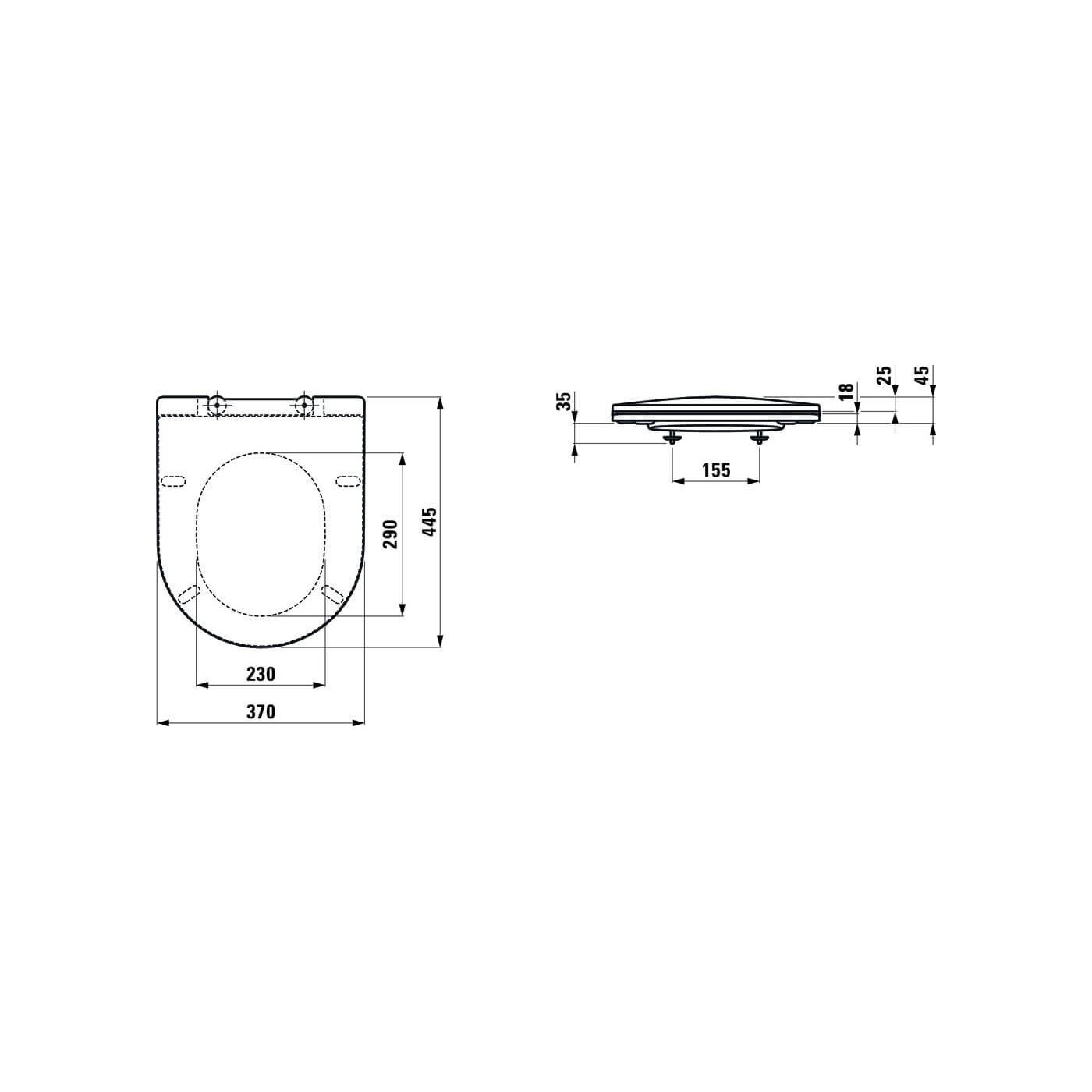 Zestaw Miska WC Podwieszana Rimless + Deska WC Slim Pro A Biały H8669560000001 Laufen