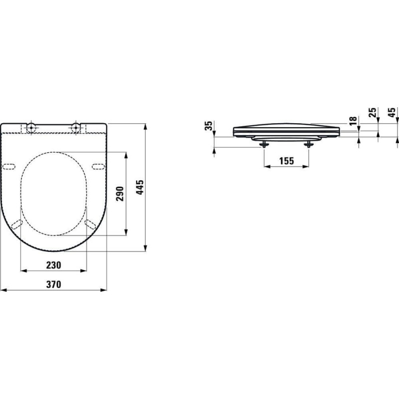 Zestaw Miska WC Podwieszana Rimless + Deska WC Slim Pro A Biały H8669560000001 Laufen