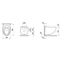 Miska WC Podwieszana Rimless Z Powłoką LCC 585x390 mm Ilbagnoalessi Biały H8209714000001 Laufen