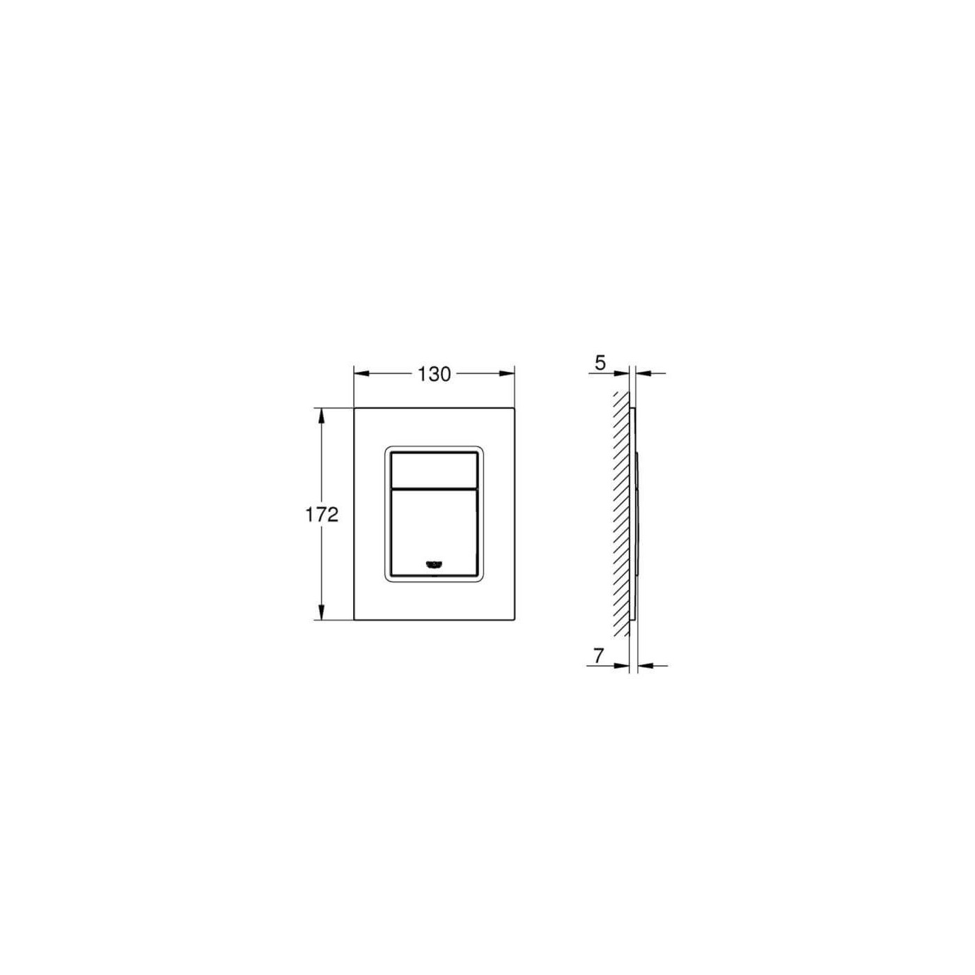 Przycisk Uruchamiający Brushed Hard Graphite Cosmopolitan Skate S 37535AL0 Grohe