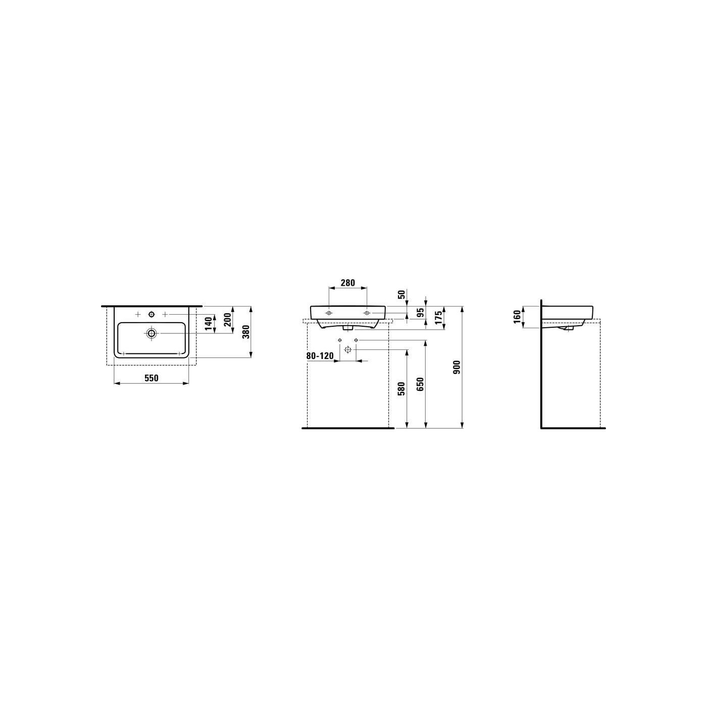 Umywalka Pro S 55x38 H8179580001041 Laufen
