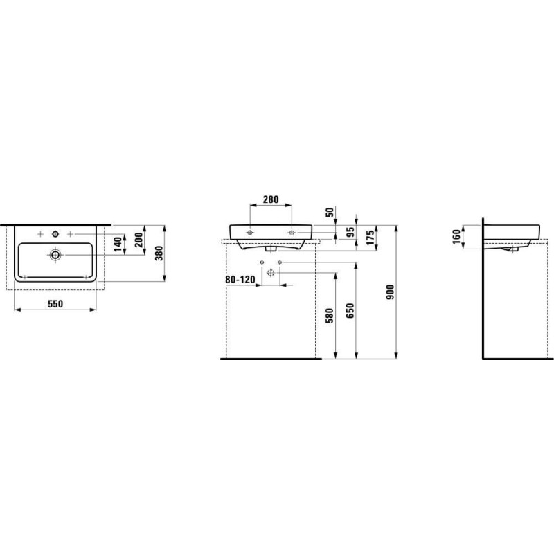 Umywalka Pro S 55x38 H8179580001041 Laufen