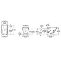 Miska Podwieszana WC Rimless Z Deską Wolnoopadającą Ultraslim Square A34H472000 Roca