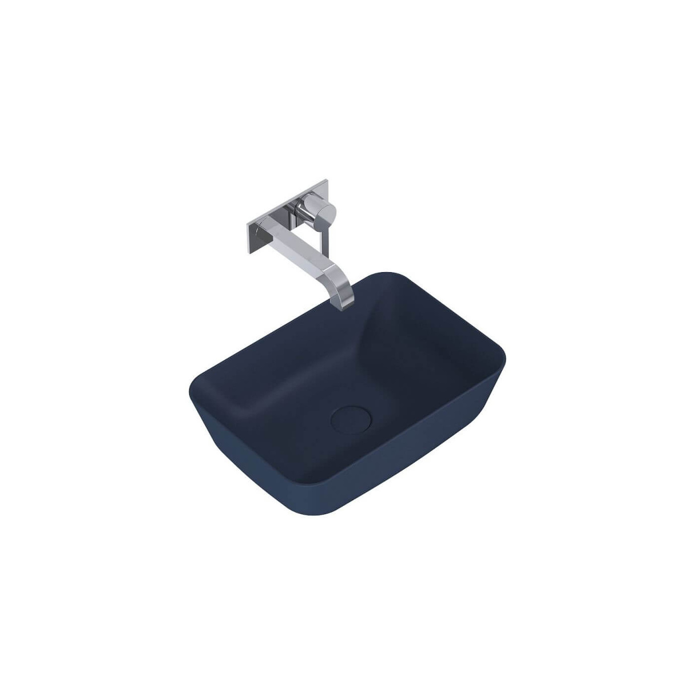 Umywalka Nablatowa Reni 46 Navy Blue 45,5x13,5x32,5 146029 Elita