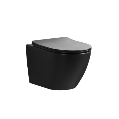 Miska WC Nox 1.0 49x37x36 Z Deską Wolnoopadającą Czarny Mat 0114-MB Emporia
