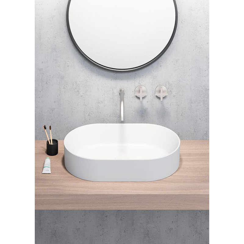 Umywalka Nablatowa Kube X 60x37 Biała 945811 GSI