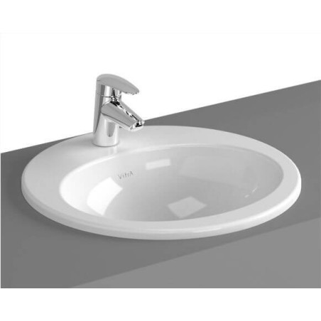 Umywalka Wpuszczana W Blat Z Otworem Na Baterię S20 Biała 5468B003-0001 Vitra