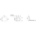 Deska Soft Close Slim Czarna 45,5 x 36,5 cm MS86CSN26 GSI