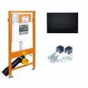 Zestaw 3w1 Jomotech 112 Stelaż WC + Przycisk Exclusive 2.0 Czarny + Wsporniki 174-91102500-00 Werit