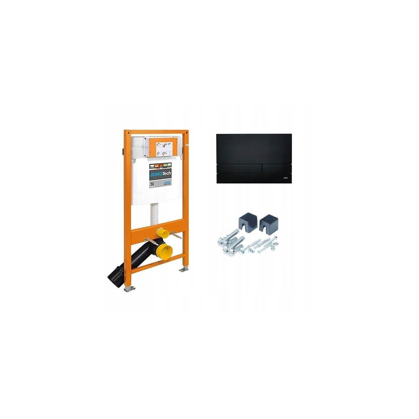 Zestaw 3w1 Jomotech 112 Stelaż WC + Przycisk Exclusive 2.0 Czarny + Wsporniki 174-91102500-00 Werit