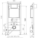 Zestaw 3w1 Jomotech 112 Stelaż WC + Przycisk Exclusive 2.0 Czarny + Wsporniki 174-91102500-00 Werit