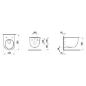 Miska WC Podwieszana Rimless 530x370 mm The New Classic Biały H8208510000001 Laufen